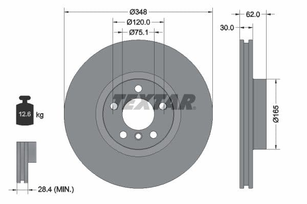 Disc frana TEXTAR 92160903