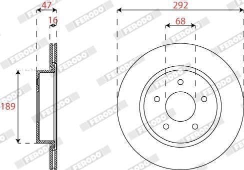 Disc frana FERODO PREMIER DDF2786C