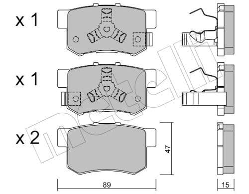 set placute frana,frana disc METELLI 22-0173-1