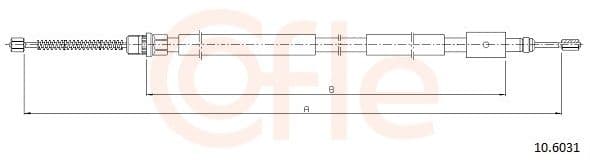 Cablu, frana de parcare COFLE 10.6031