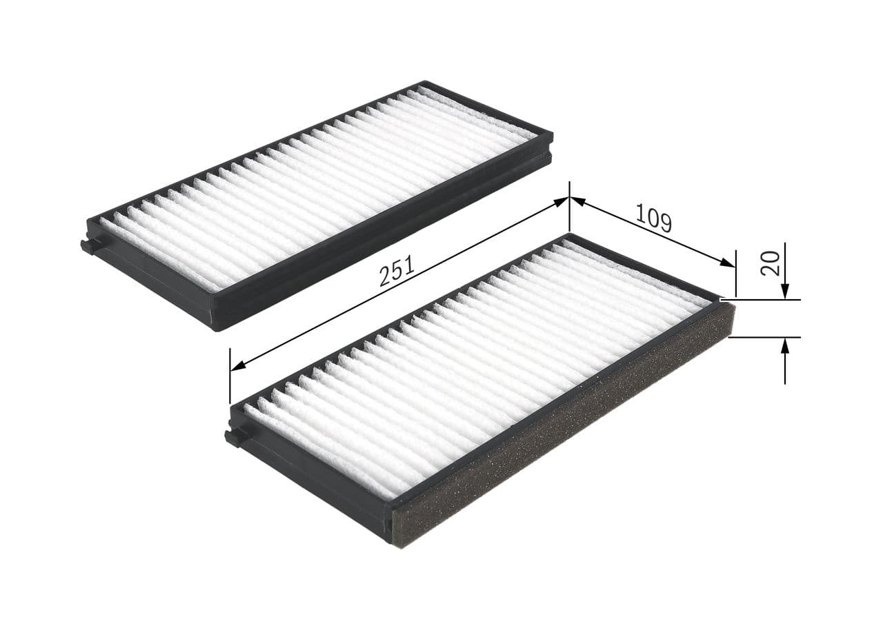 Filtru, aer habitaclu BOSCH 1 987 432 260