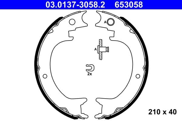 Set saboti frana, frana de mana ATE 03.0137-3058.2
