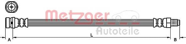 Furtun frana METZGER 4110450