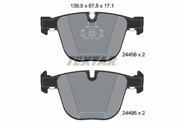 set placute frana,frana disc TEXTAR Q+ 2445801