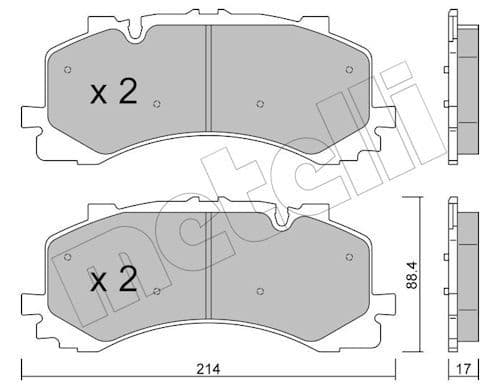 set placute frana,frana disc METELLI 22-1252-0