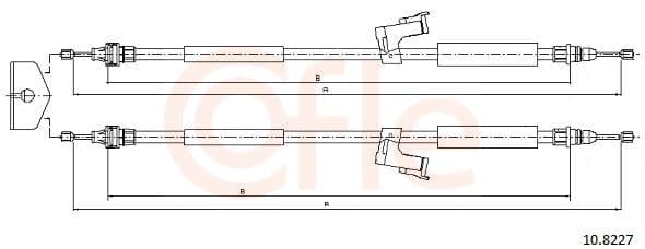 Cablu, frana de parcare COFLE 10.8227