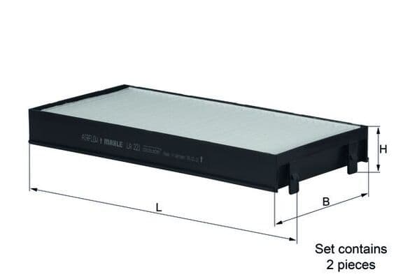 Filtru, aer habitaclu MAHLE LA 221/S