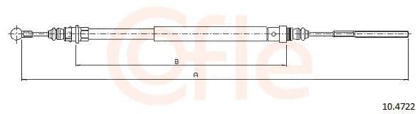 Cablu, frana de parcare COFLE 10.4722