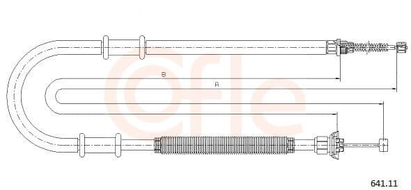 Cablu, frana de parcare COFLE 641.11