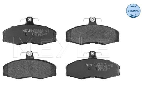 set placute frana,frana disc MEYLE -ORIGINAL: True to OE. 025 208 6117