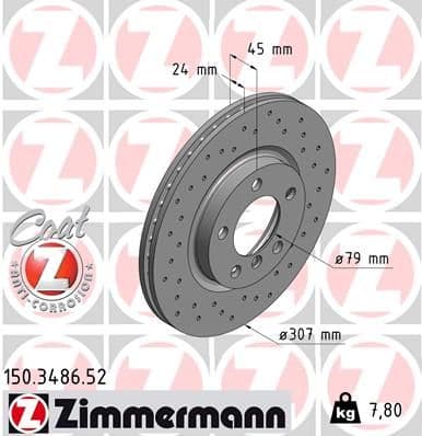 Disc frana ZIMMERMANN SPORT Z 150.3486.52