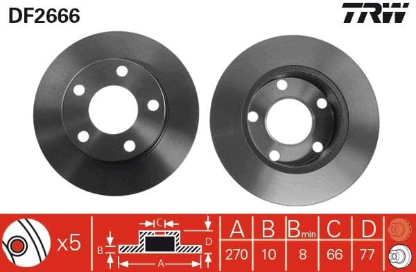 Disc frana TRW DF2666