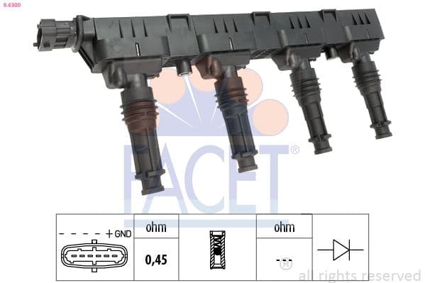 bobina de inductie FACET OE Equivalent 9.6300