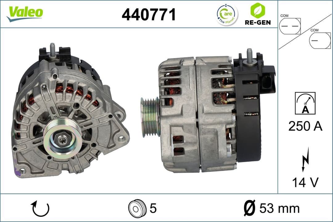 Generator / Alternator VALEO RE-GEN REMANUFACTURED 440771
