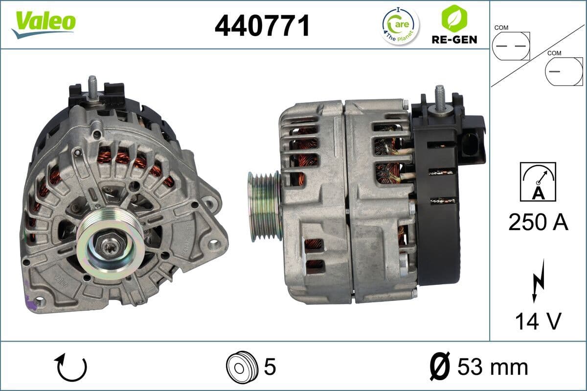 Generator / Alternator VALEO RE-GEN REMANUFACTURED 440771