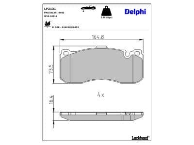 set placute frana,frana disc DELPHI LP2131