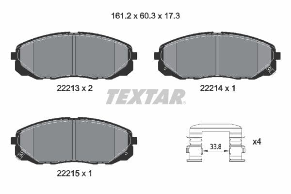 set placute frana,frana disc TEXTAR Q+ 2221301