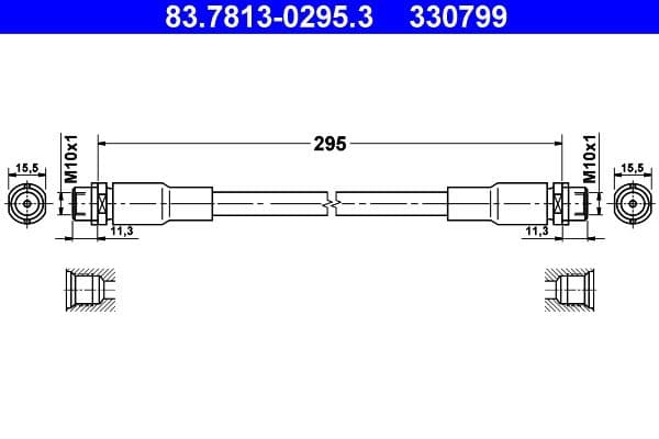Furtun frana ATE 83.7813-0295.3