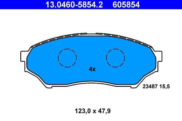 set placute frana,frana disc ATE 13.0460-5854.2