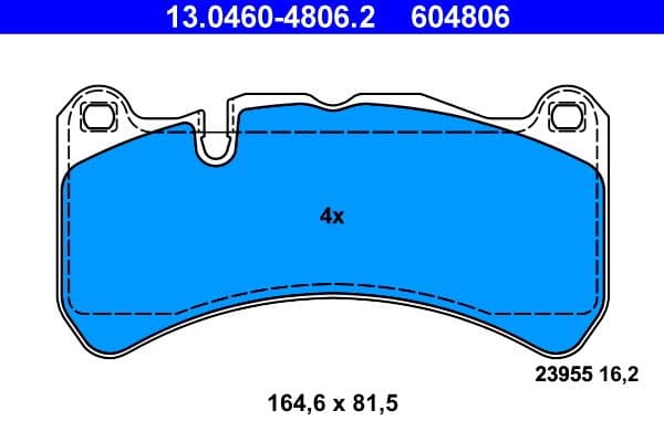 set placute frana,frana disc ATE 13.0460-4806.2