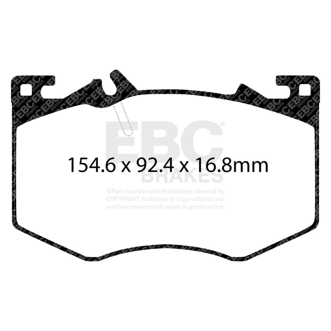 set placute frana,frana disc EBC Brakes Yellowstuff with a stable friction coefficient of DP42423R