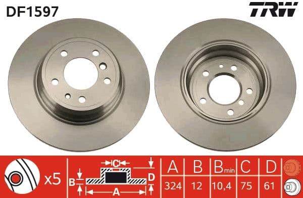 Disc frana TRW DF1597