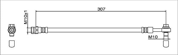 Furtun frana METZGER 4112041
