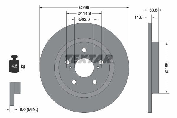 Disc frana TEXTAR 92195200