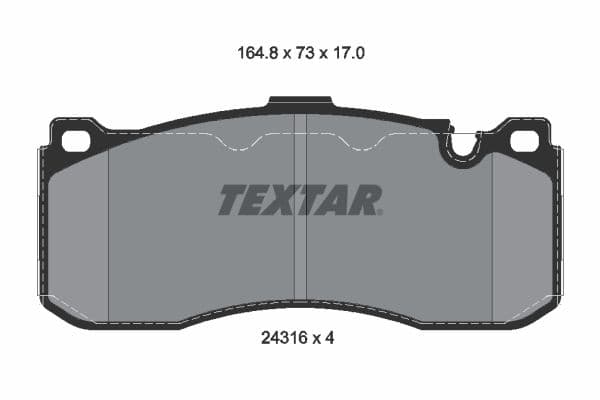 set placute frana,frana disc TEXTAR Q+ 2431601