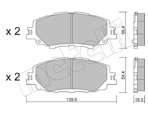 set placute frana,frana disc METELLI 22-1235-0