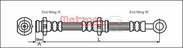 Furtun frana METZGER 4111997