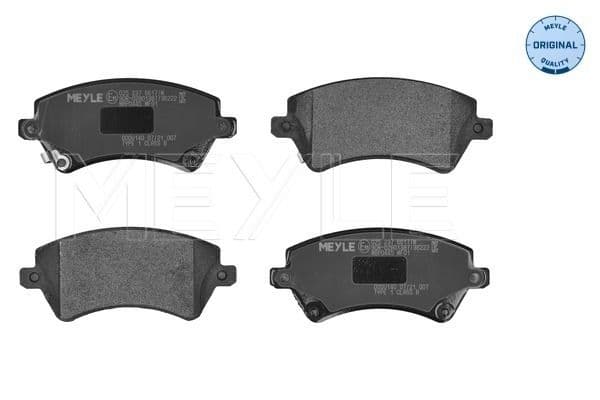 set placute frana,frana disc MEYLE -ORIGINAL: True to OE. 025 237 6617/W