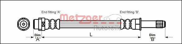 Furtun frana METZGER 4110331