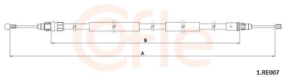 Cablu, frana de parcare COFLE 1.RE007