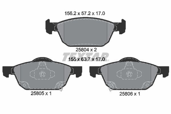 set placute frana,frana disc TEXTAR Q+ 2580401