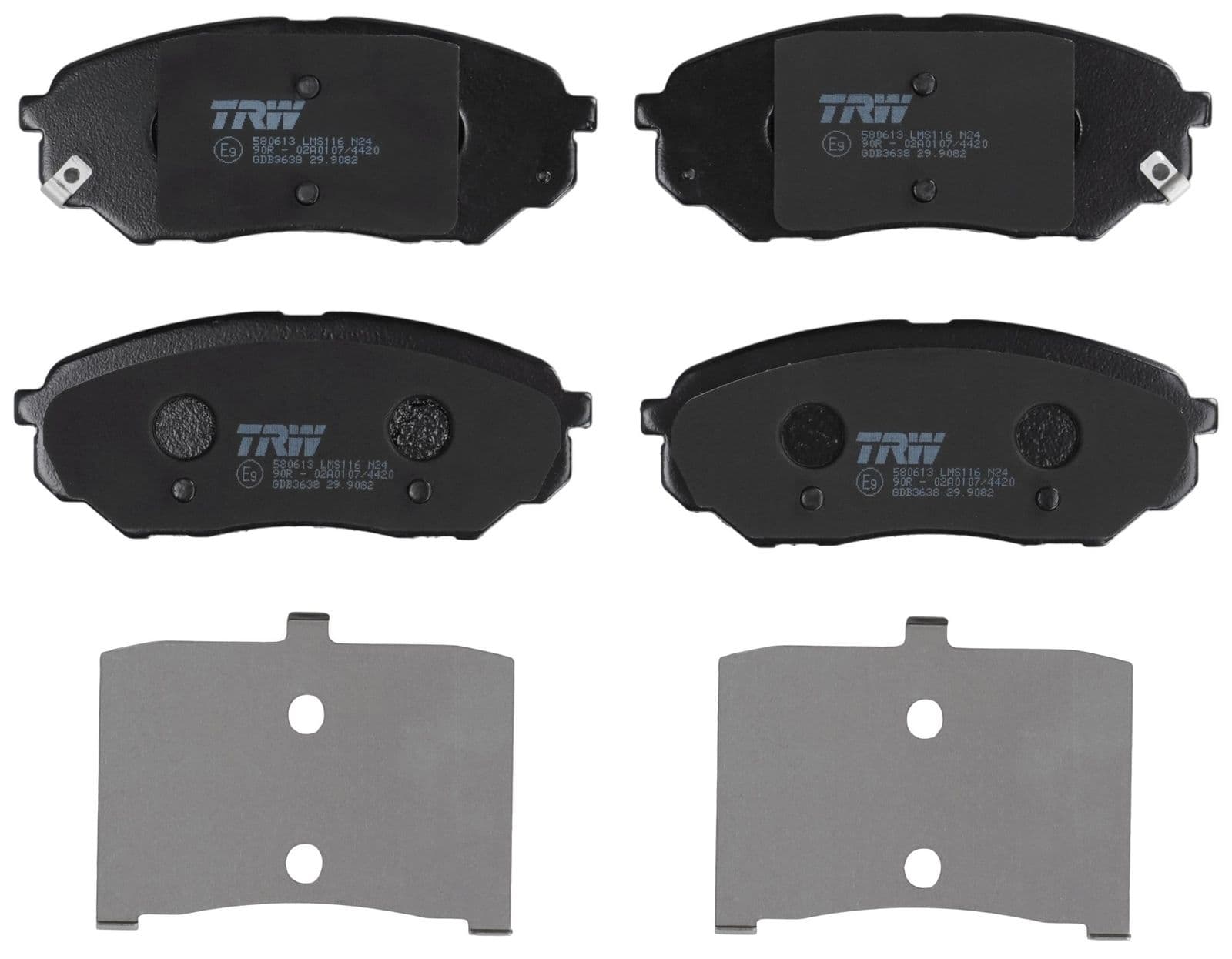 set placute frana,frana disc TRW GDB3638