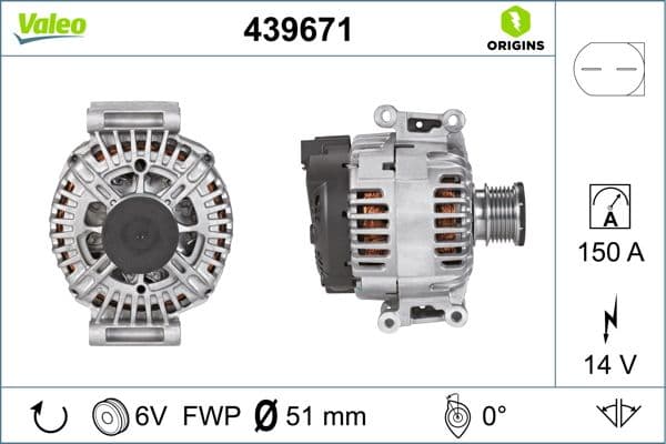 Generator / Alternator VALEO 439671