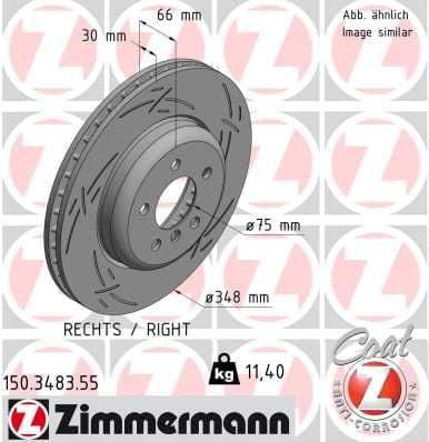Disc frana ZIMMERMANN BLACK Z 150.3483.55