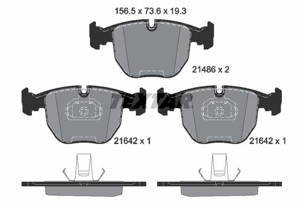 set placute frana,frana disc TEXTAR Q+ 2148602