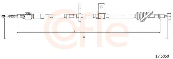 Cablu, frana de parcare COFLE 17.5050