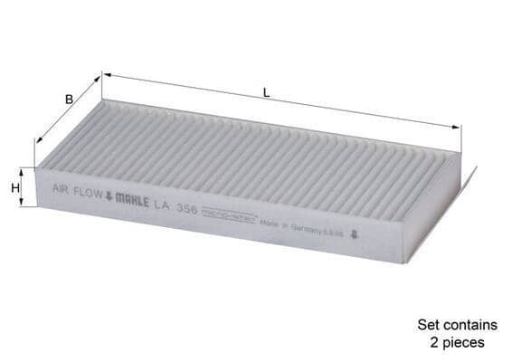 Filtru, aer habitaclu MAHLE LA 356/S