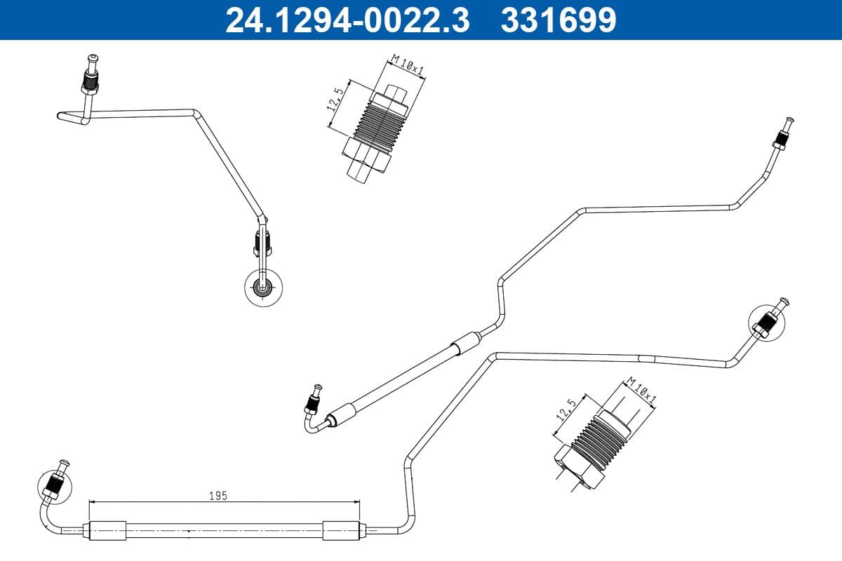Furtun frana ATE 24.1294-0022.3