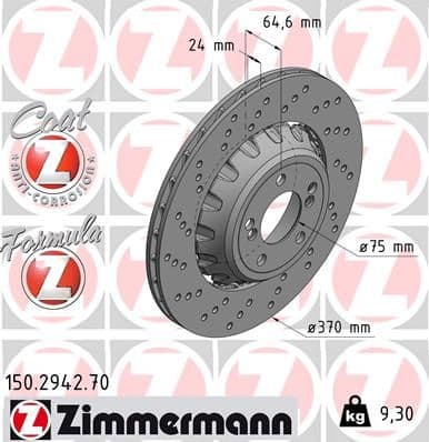 Disc frana ZIMMERMANN FORMULA Z 150.2942.70