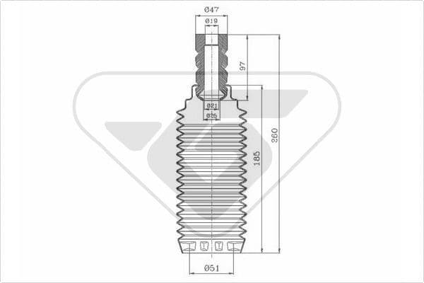 chit protectie praf,amortizor HUTCHINSON KP009