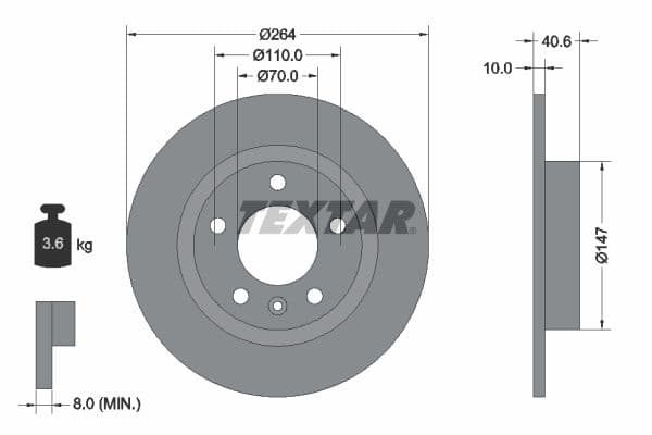 Disc frana TEXTAR PRO 92186403