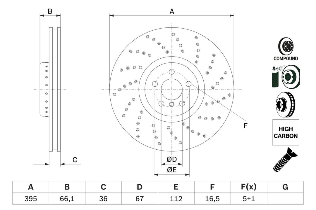 Disc frana BOSCH 0 986 479 F55