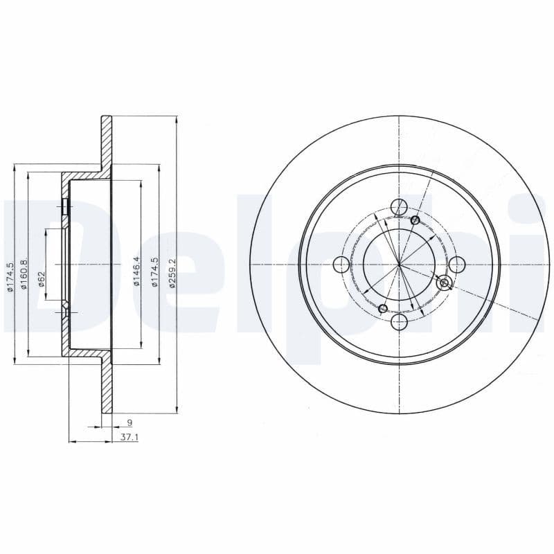 Disc frana DELPHI BG4345