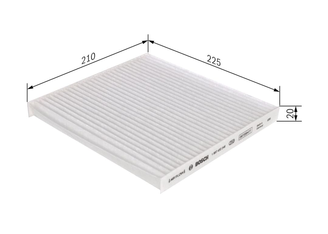 Filtru, aer habitaclu BOSCH 1 987 432 246