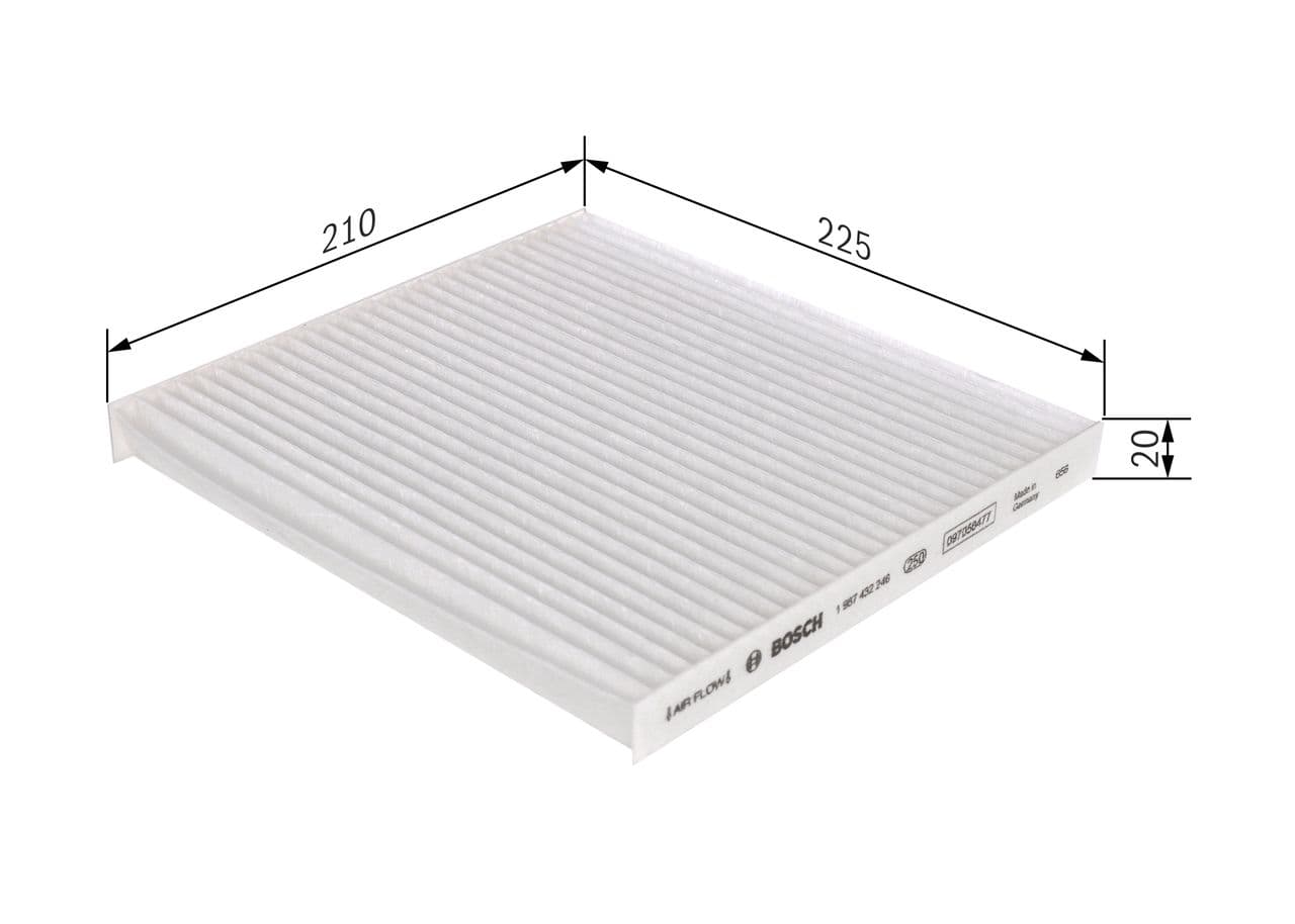 Filtru, aer habitaclu BOSCH 1 987 432 246