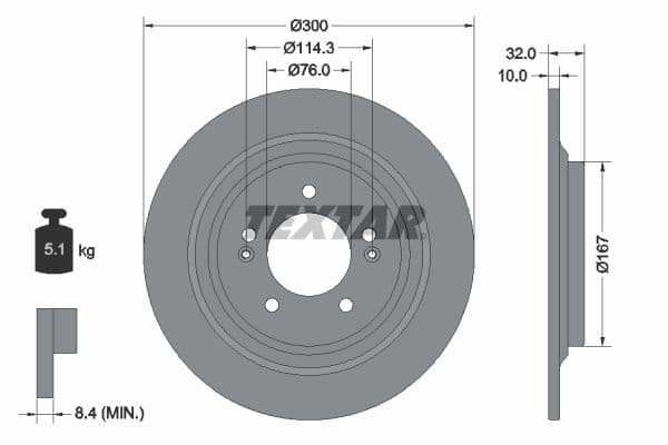 Disc frana TEXTAR PRO 92332703